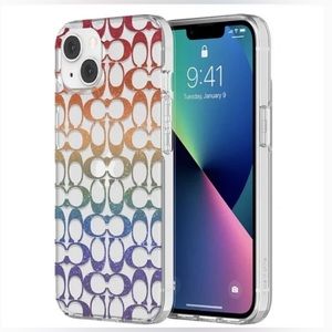 Coach Clear/Multi Color IPhone 13 Case, New in Box, NWT sale